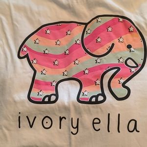Ivory Ella Pink and Green Elephant Long Sleeve Tee